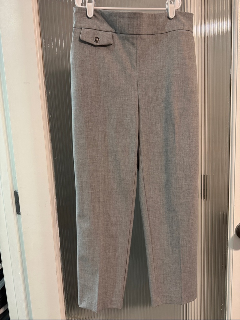 Rachel Zoe Heather Gray Elastic-Waist Dress Pants